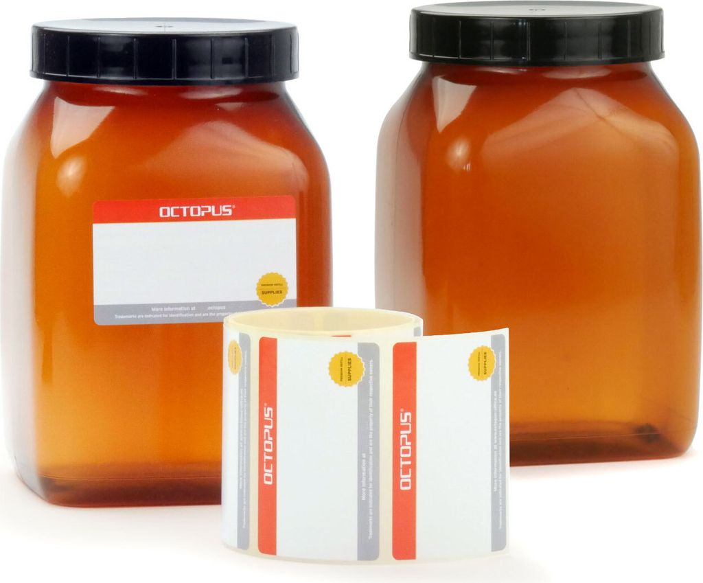 2x 1000 ml Weithals-Becher mit 80 mm Schraubdeckel, braun-transparent, vierkant