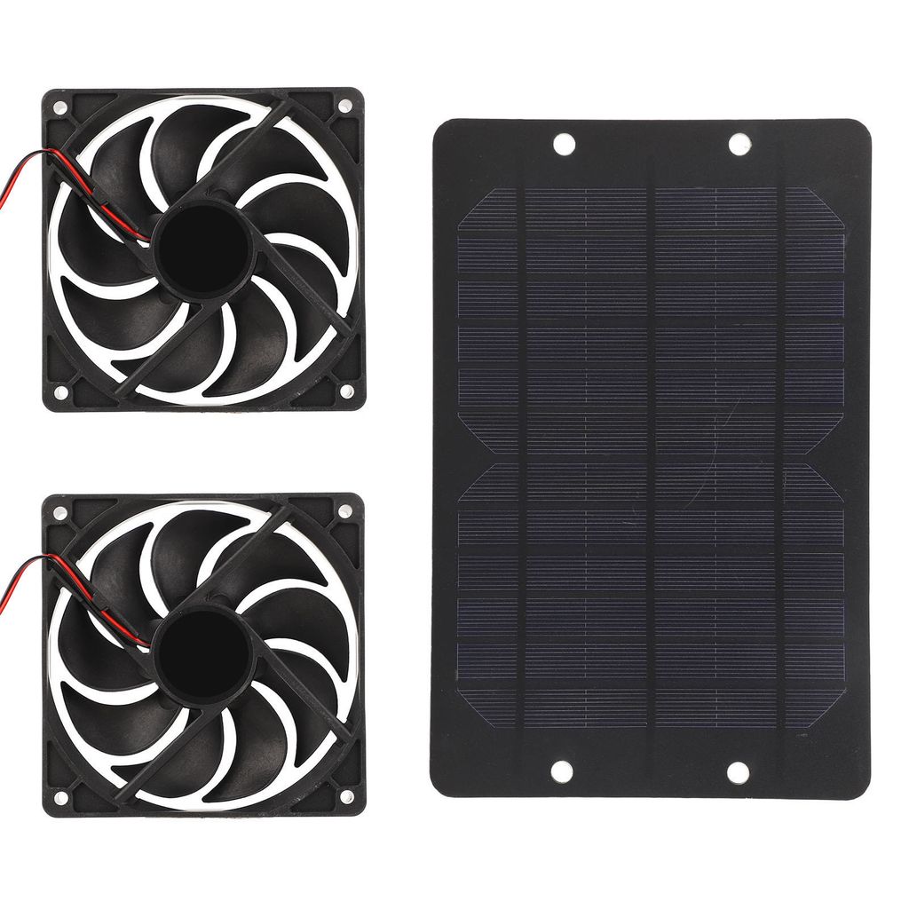 Ventilatore doppio ad energia solare con pannello solare da Immagine del prodotto 