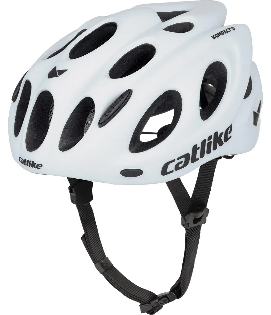 Casque vélo urbain compact Buzaglo Félin blanc mat réglable taille S