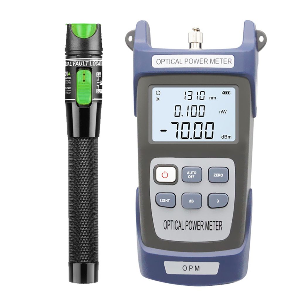 Tragbares leichtes optisches Leistungsmessgeraet Visuelles Fehlerlokalisierungs-Set Netzwerktester-Kit mit hoher Genauigkeit Digitalanzeige Glasfas...