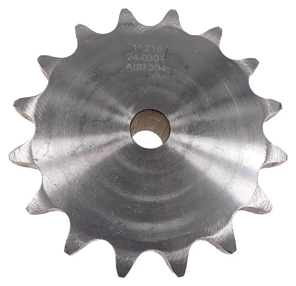 Pignon 16B pour moteur industriel - 16 dents inox pour chaîne de levage