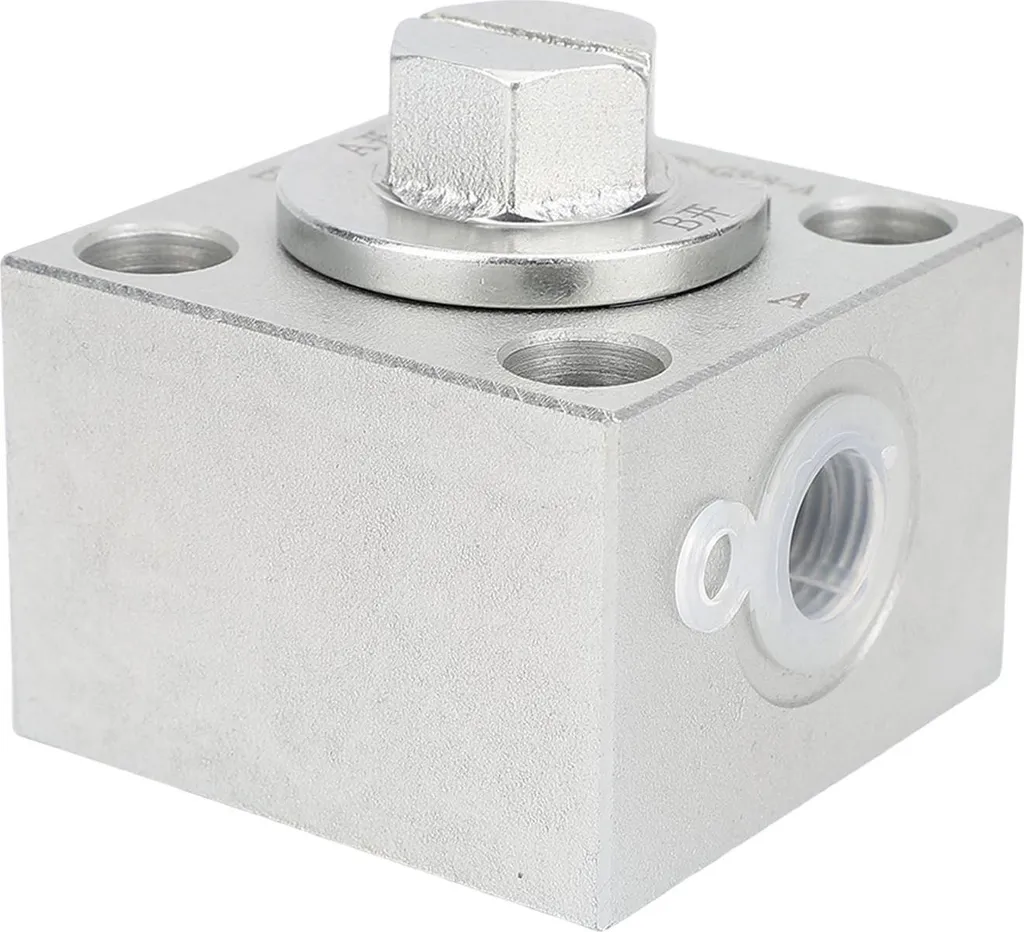 Vanne 3 voies pour circuit mini-pelle, commande papillon de précision