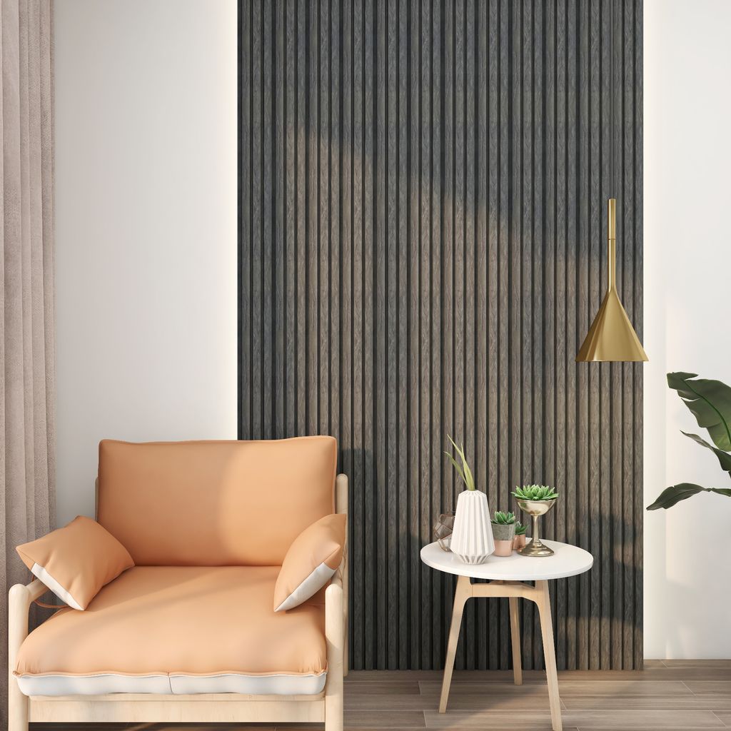 3D-Wandpaneel ‘Brunssum’ 24er Set 195 x 12,2 cm Marmorgrau