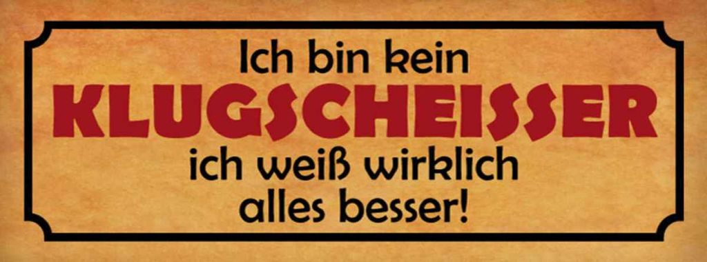 vianmo Holzschild 10x27 cm kein Klugscheisser weiß besser Dekoration