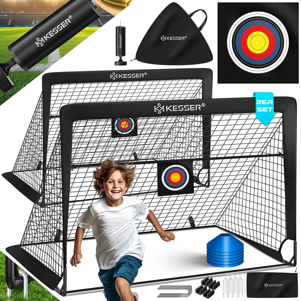 Lot de 2 cages de football KESSER® | Superbe cadeau de Image du produit 