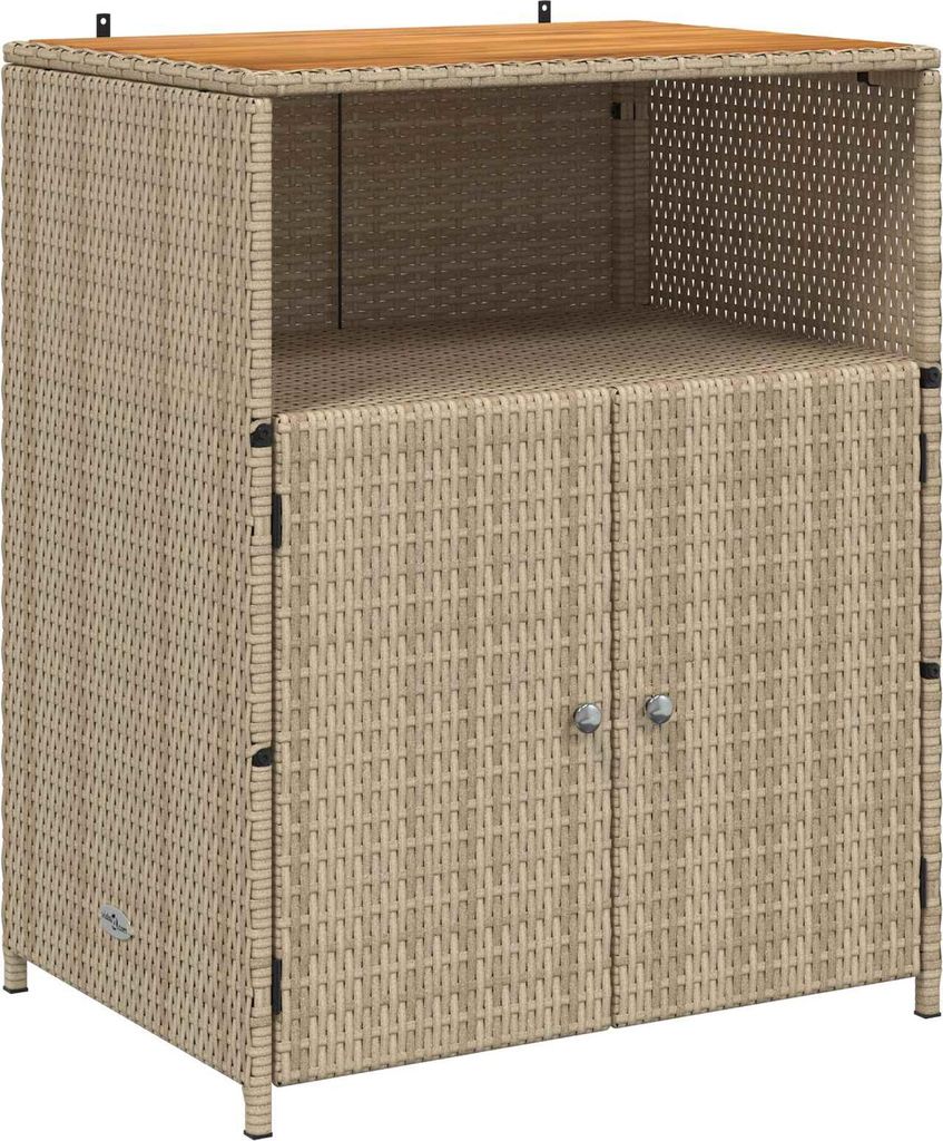 vidaXL Szafka z drzwiami Beżowa 70 x 50 x 87 cm Poliester i Zdjęcie produktu 
