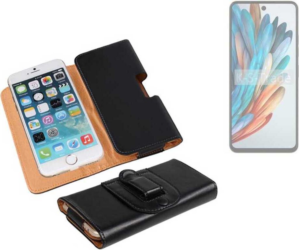 K-S-Trade Schützhülle Handyhülle kompatibel mit Nubia Music Holster Gürtel Tasche Schutzhülle Handy-Tasche Smartphone Case Seitentasche schwarz