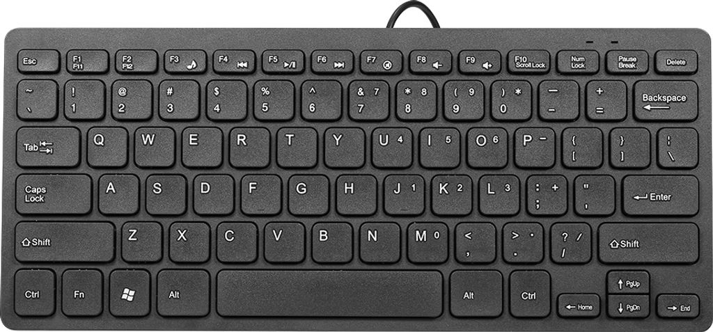 K-1000 78-Tasten-Minitastatur, USB-Plug-and-Play | Ergonomisches Design, schwarz