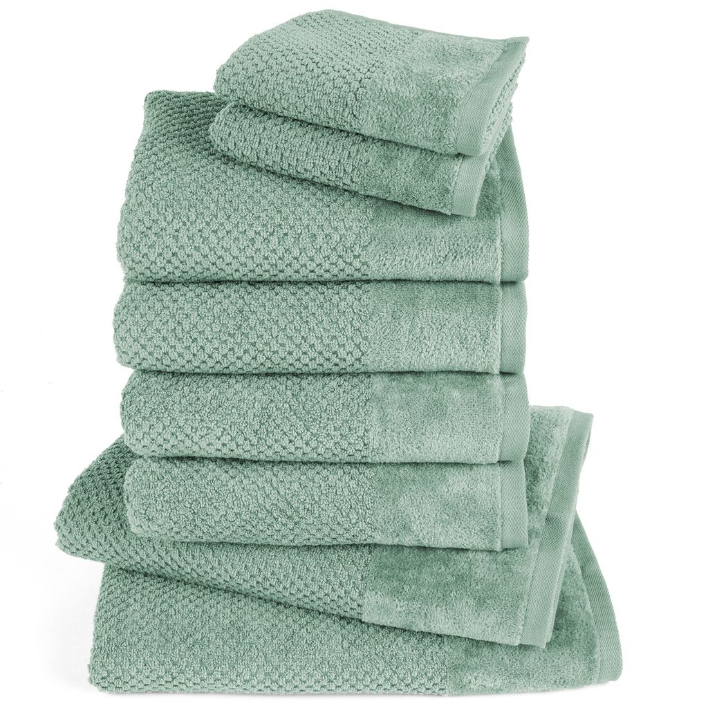 Pure Label 8-TLG Handtücher Set mit Aufhängeschlaufen aus Produktbild 