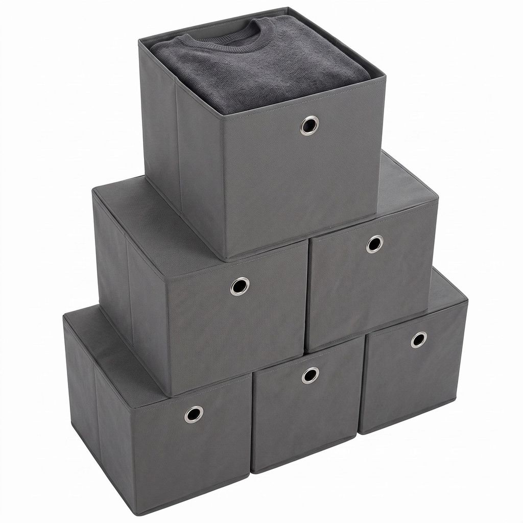 SONGMICS, sada 6 úložných boxů, skládací látkové boxy s Obrázek produktu 