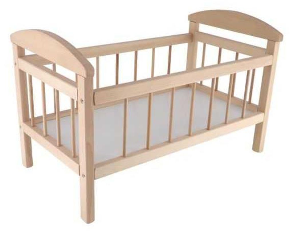 Postýlka pro panenky dřevo velká 58,5x33x37,5 cm Obrázek produktu 