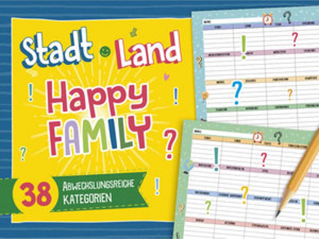 Stadt, Land, Happy Family - Spieleblock
