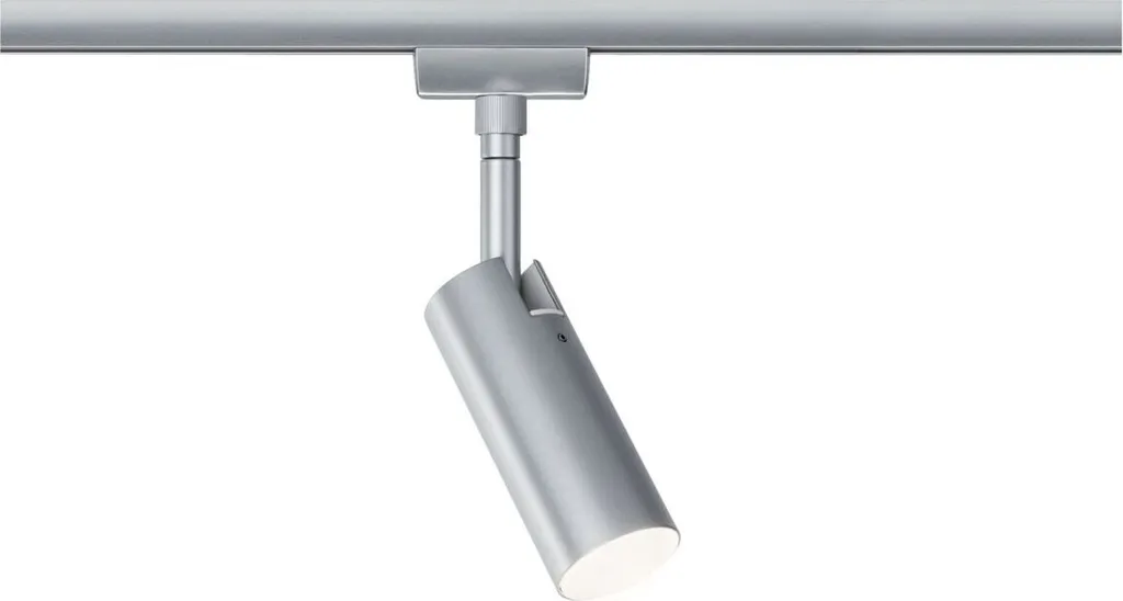 URail LED track spot Tubo single spot 170lm 4W 4000K dimmerabile 230V cromo opaco