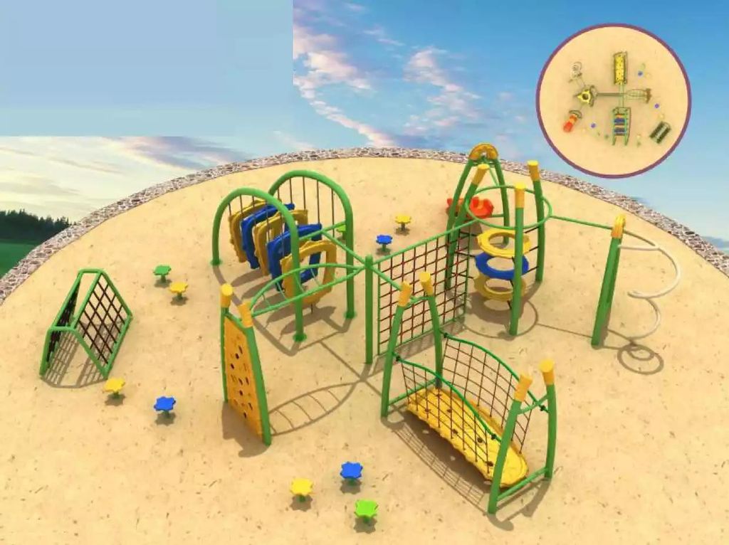 Multi-Kombi-Hindernisparcours für Kinder Sport Spielplatz Outdoor