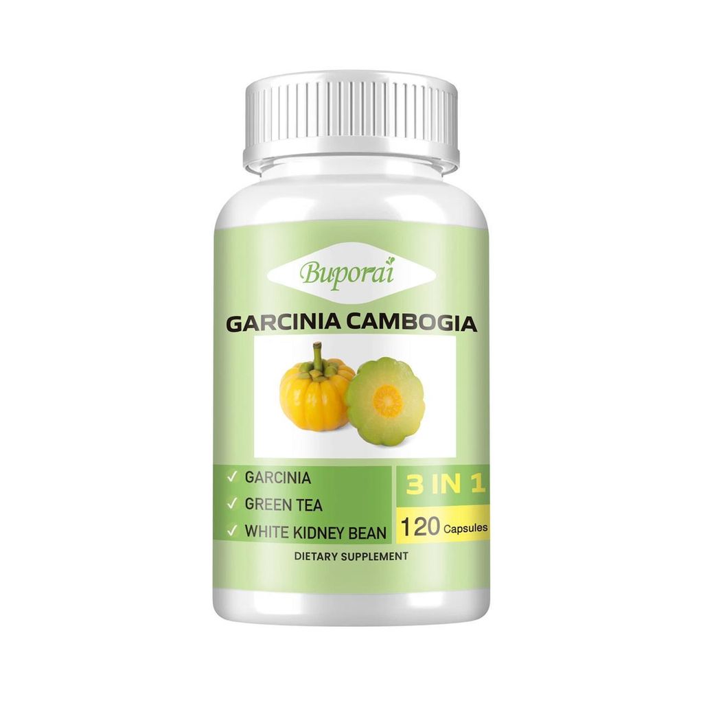 Garcinia Cambogia Extract 3 in 1 with Green Tea, White Kidney Bean (120 Kapseln) Nahrungsergänzungsmittel, Gewicht