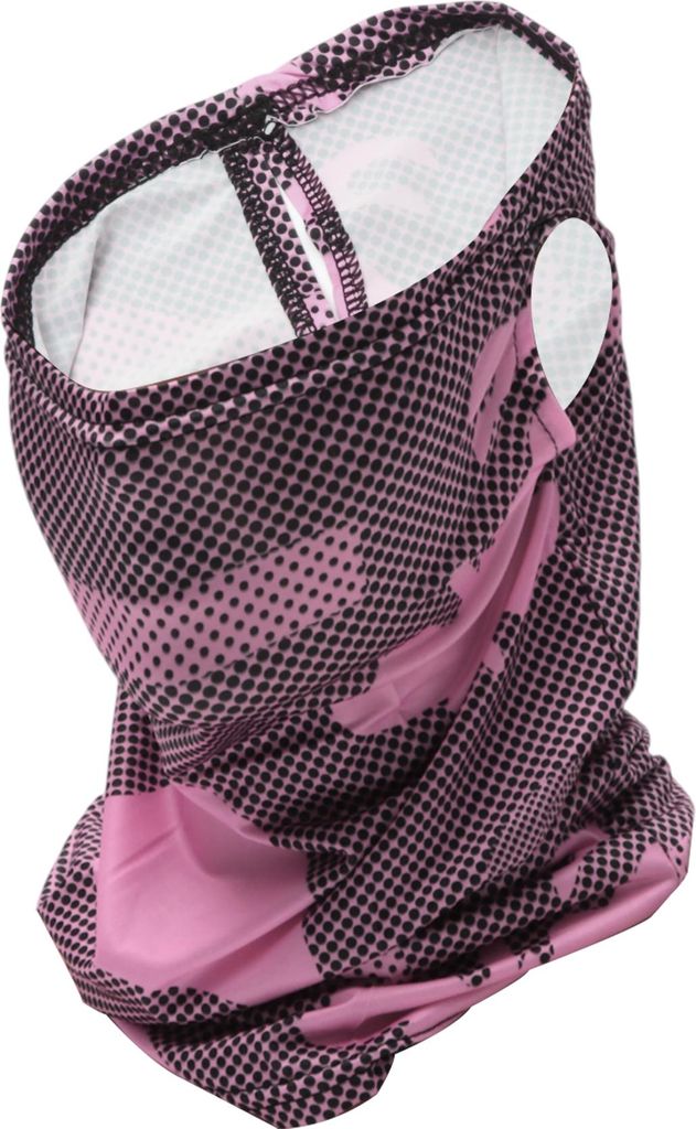 Halbpack UV-Gesichtsschutz Polyester Punkt Vielseitiger Halstuch-Maske Sonnenschutz Atmungsaktiv Rosenrot 1 Stück