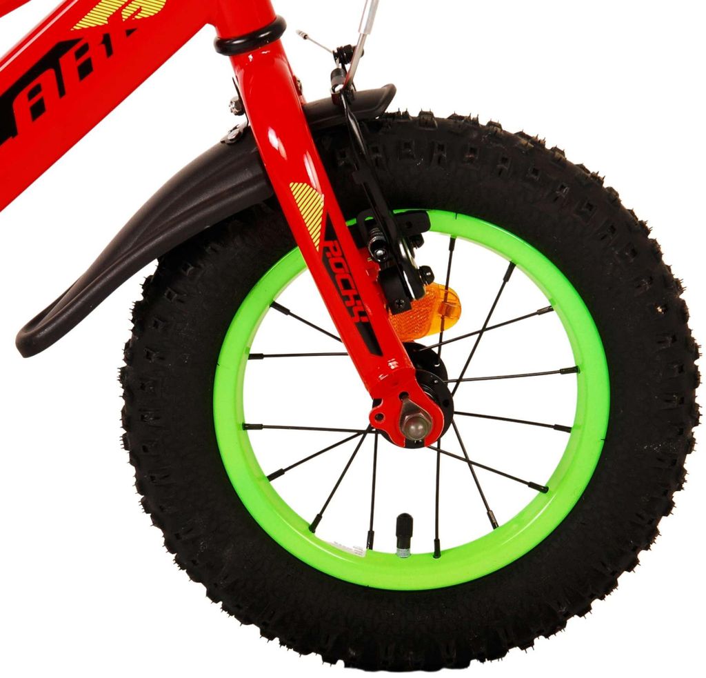 Vélo enfant Volare Rocky - Garçons - 12 pouces - Rouge Image du produit 