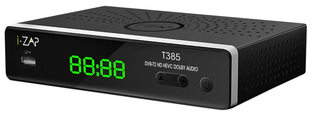 i-ZAP T385 Terrestre HD Noir avec Enregistreur PVR et Port USB Multimédia