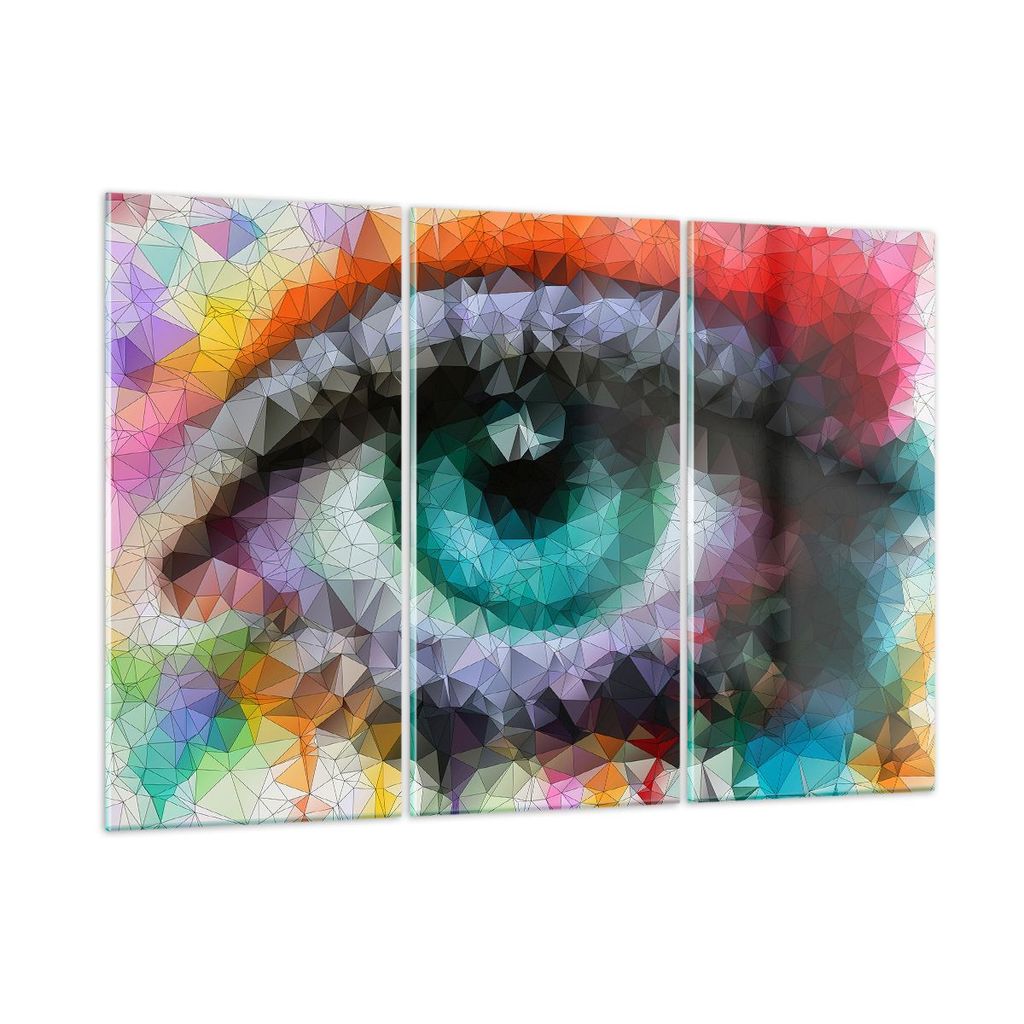 Bilder auf glas - elegant Diamant futuristic geometrisch - 165x110cm - Glasbilder - Wandbilder - Kunstdruck - Wanddekoration aus Glas - Glas Bilder...