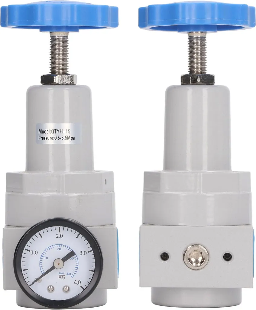 Régulateur de pression G1/2 pour compresseur d'air 0,5–3,6 MPa avec manomètre