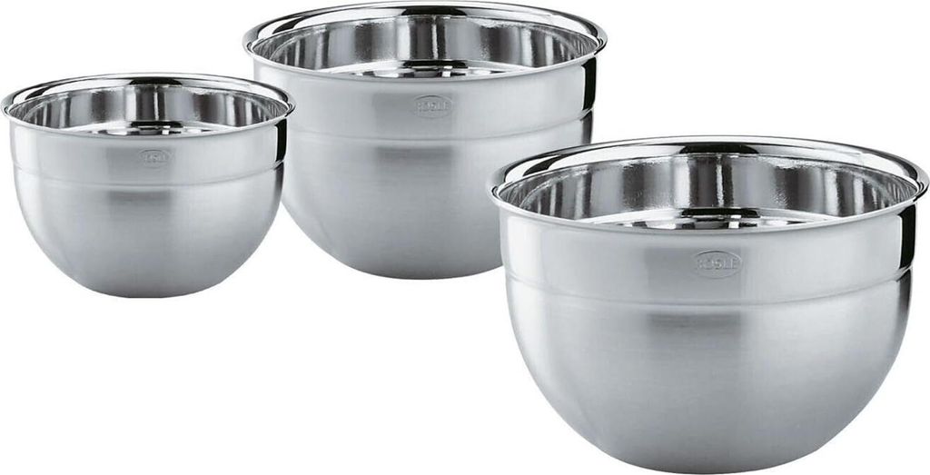 Edelstahl Küchenschüsseln - Set von 3, Rösle 15700 - Deluxe Küchenutensilien