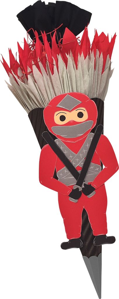Schultüte Bastelset Ninja rot von Prell Produktbild 