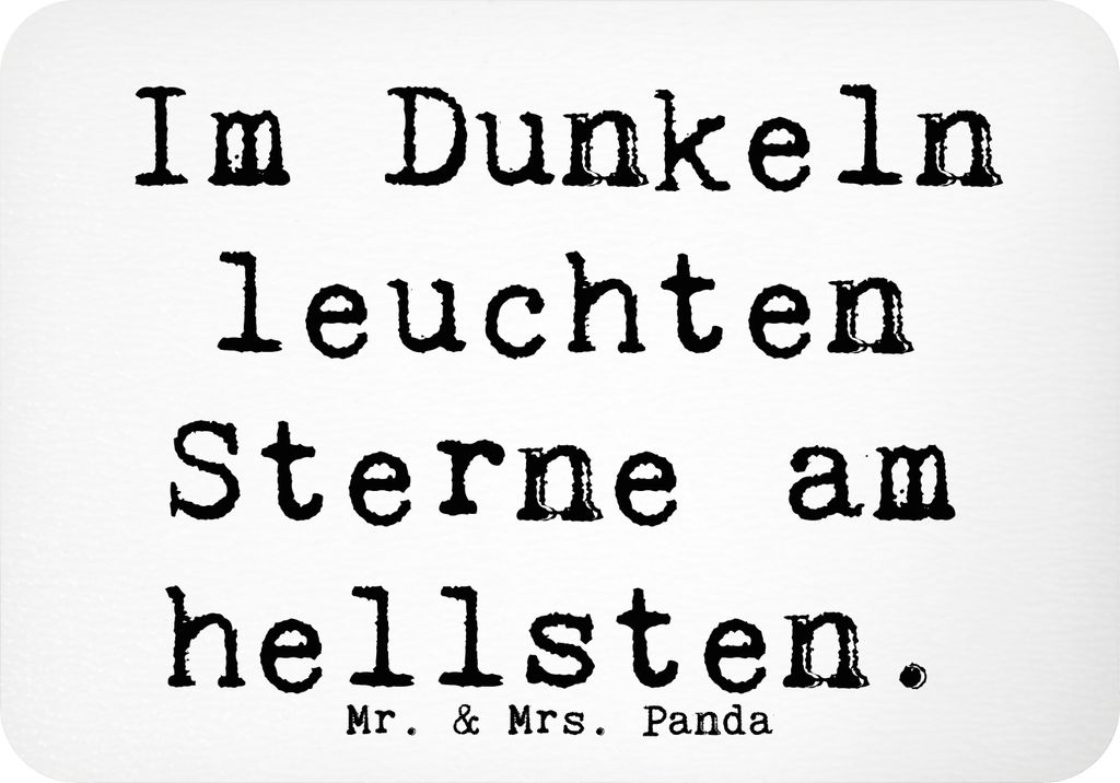 Mr. & Mrs. Panda magnet Spruch Angst vor Dunkelheit überwinden - Weiß - Geschenk, Kühlschrankmagnet, Zuversicht, haftmagnet, Notizhalter, Stärk...