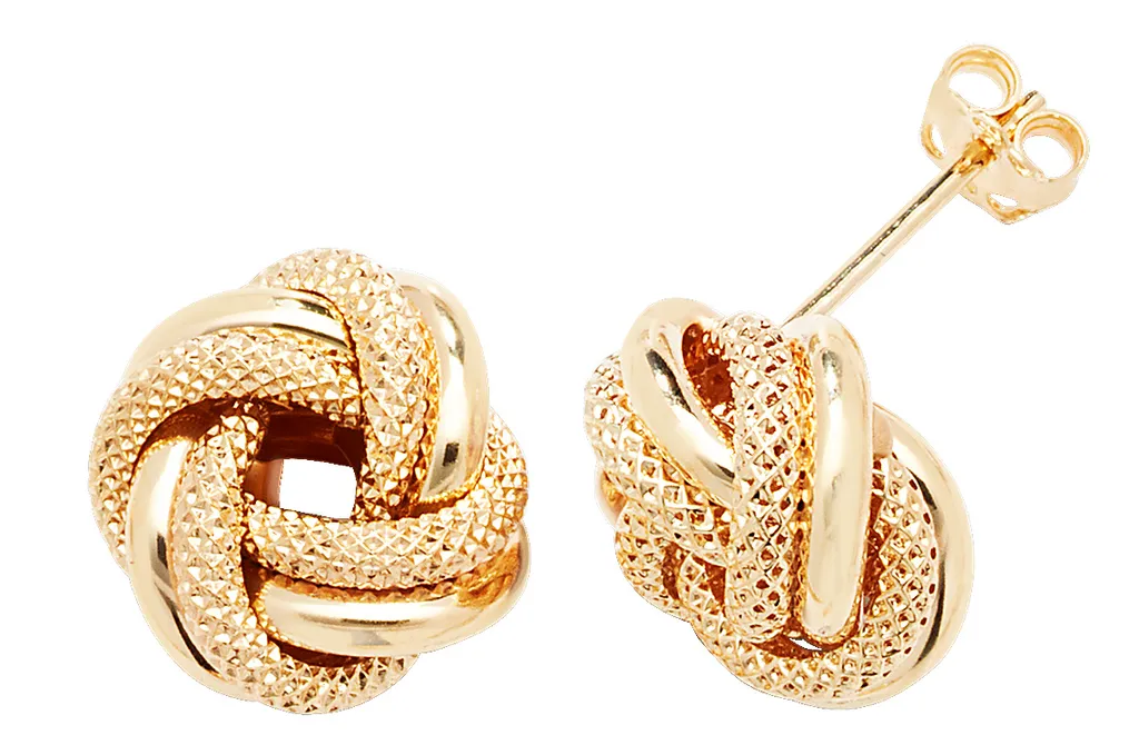 Boucles d'Oreilles Or 375 Hypoallergéniques - Créoles Femme 14mm Or