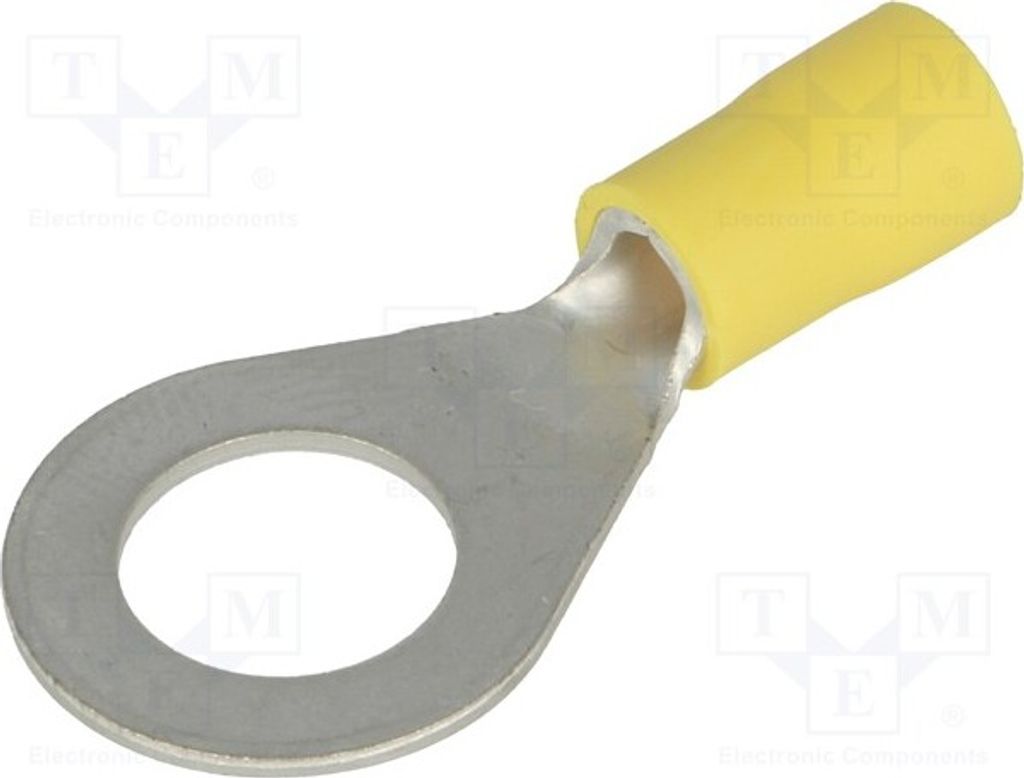 5x Kabelschuh: Ring Klemmverbindung Ø: 10,5mm M10 2,5÷6mm2 gelb FVGS10-6 Isoliert