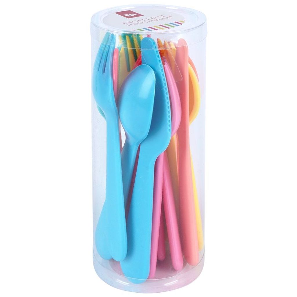 Posate Da Viaggio Con Custodia, Set Posate Plastica Riutilizzabili, posate porta