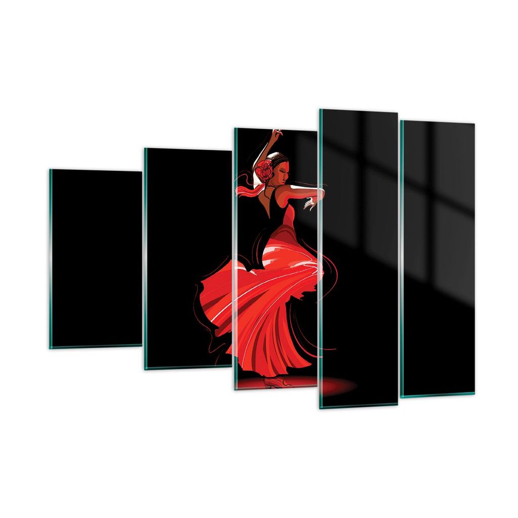 Bilder auf glas - Tanz Tänzer - 150x100cm - Glasbilder - Wandbilder - Bilder - Kunstdruck - zum Aufhängen bereit - Wanddekoration aus Glas - Glas...