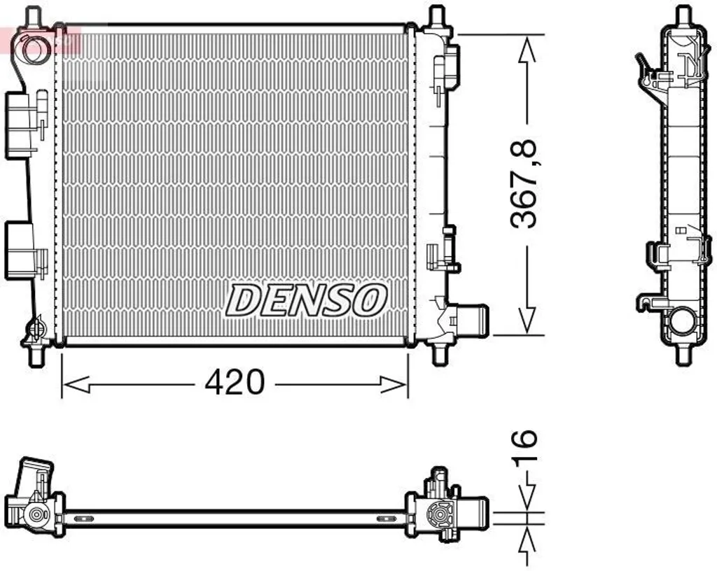 Évitez la surchauffe : Radiateur moteur i10 DENSO DRM41025 OE