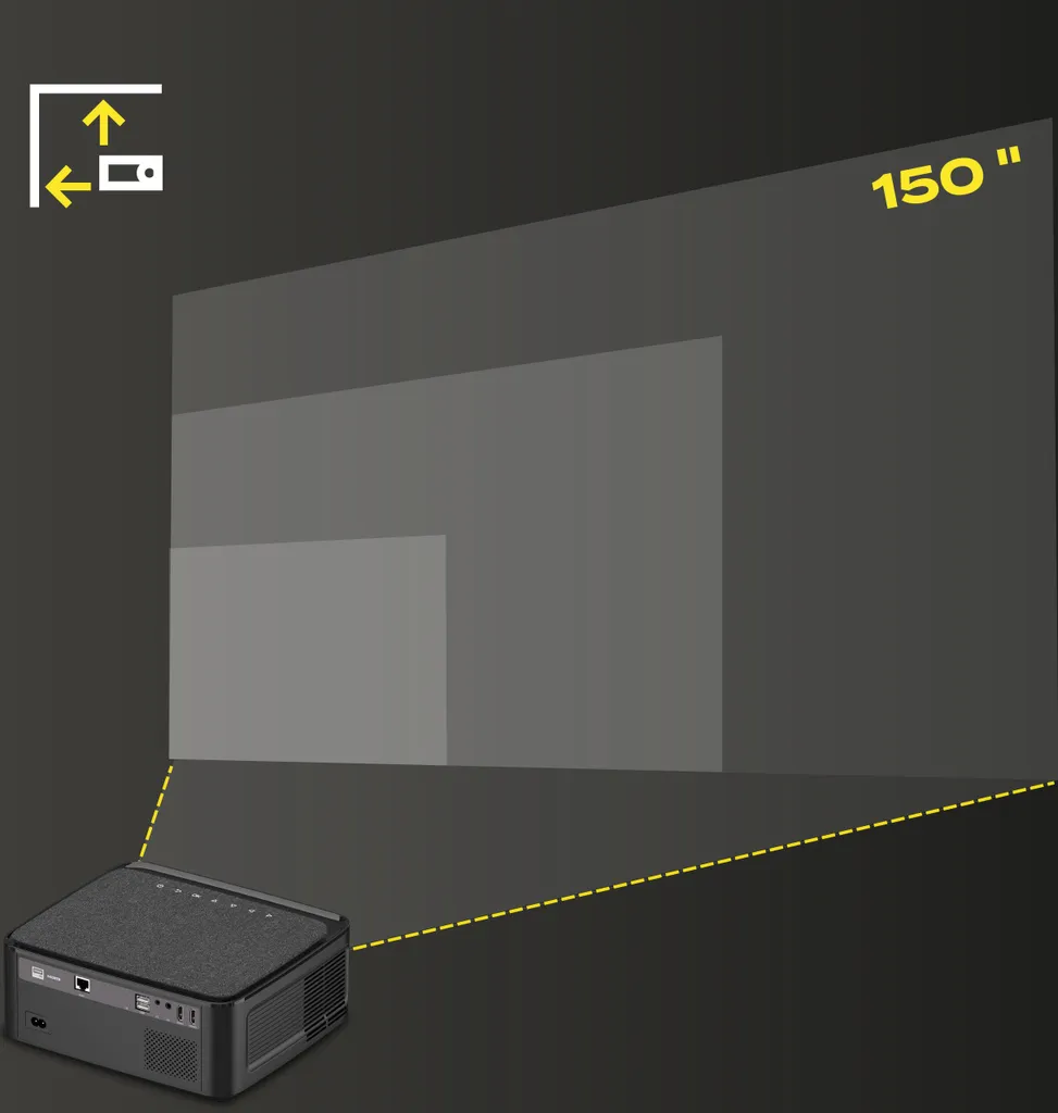 Vidéoprojecteur Smart Android Overmax Multipic 5.1 Wi-Fi Home Cinéma LED - 17