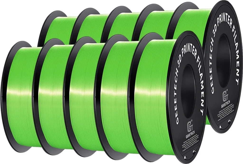 Filament PLA soie vert 1.75mm anti-obstruction - Finition parfaite
