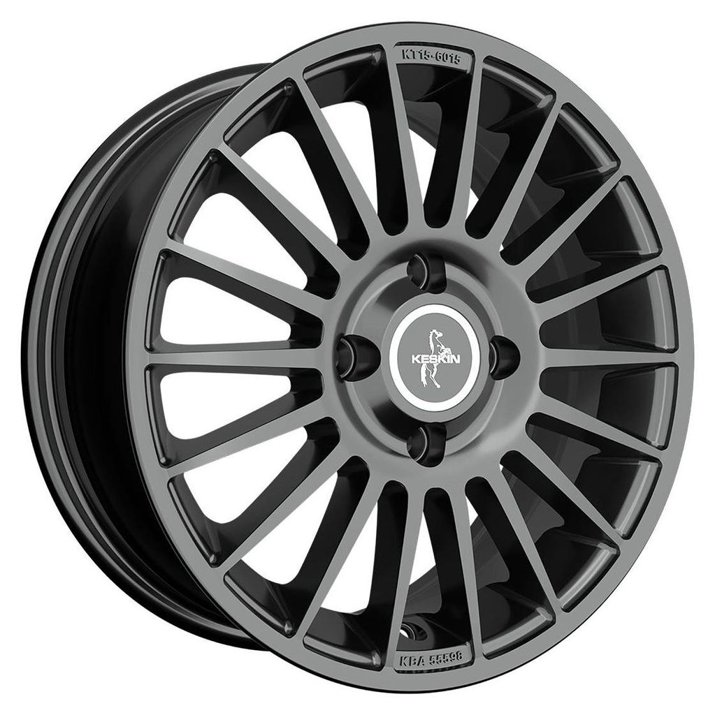 16 Zoll Alufelge KESKIN WHEELS KT15 16"x7.00" 4x108 PCD ET20 65.1mm Felge Palladium Lackiert
