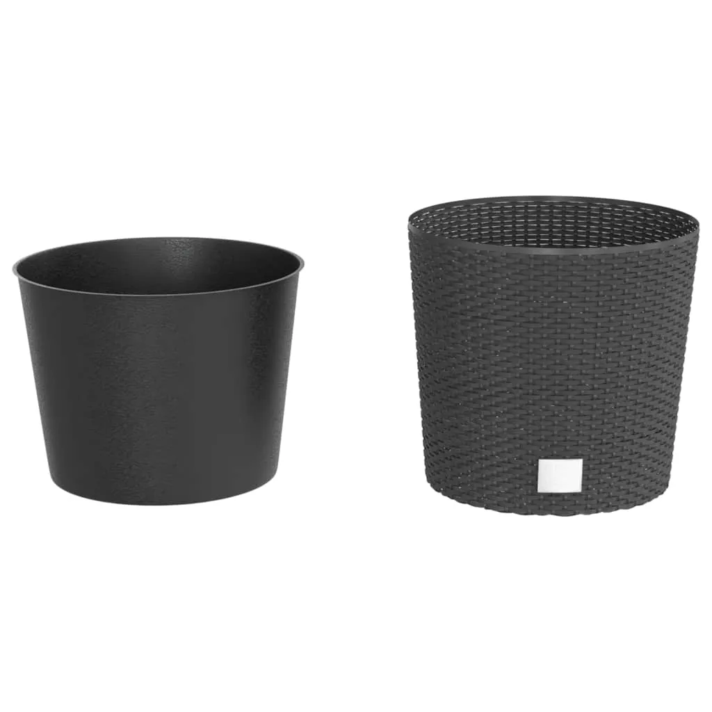 Bac à plantes robuste anthracite 15L insert amovible polypropylène PP