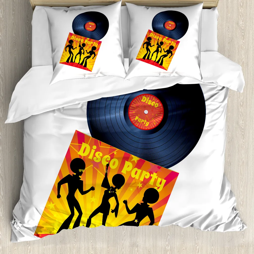 Set Copripiumino ABAKUHAUS Disco Party 155x220 Ipoallergenico Giallo