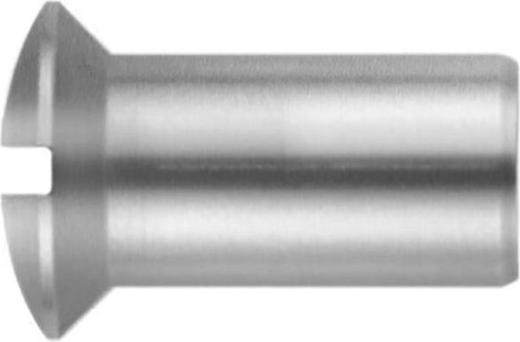 Hülsenmutter Linsensenkkopf M 4x 15 Stahl vernickelt mit Schlitz