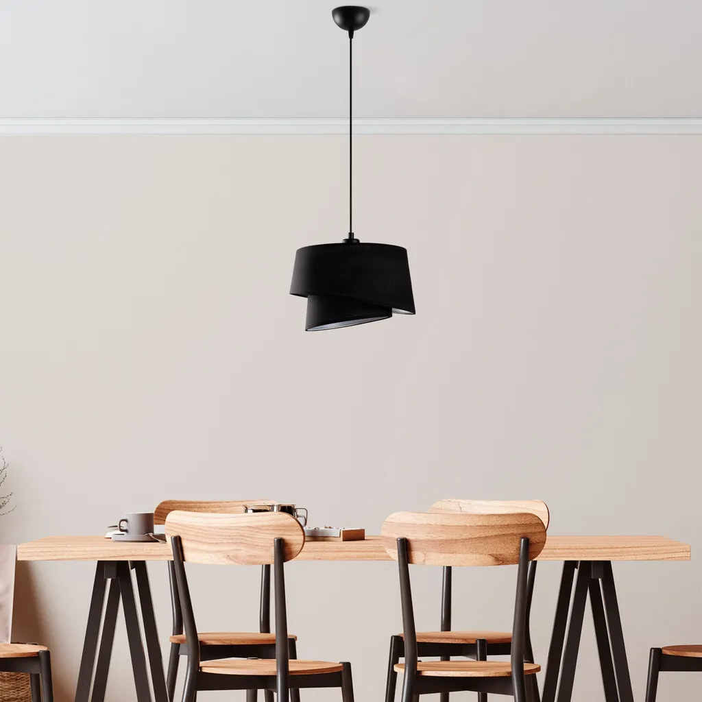 Opviq Stage 14701: Lampadario in Metallo Nero 120x10cm - Offerta