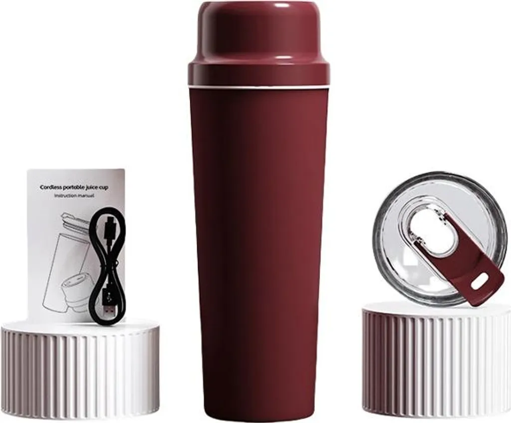 INF Mini Spremiagrumi Elettrico 304 Stainless Steel - Tech Portable Red