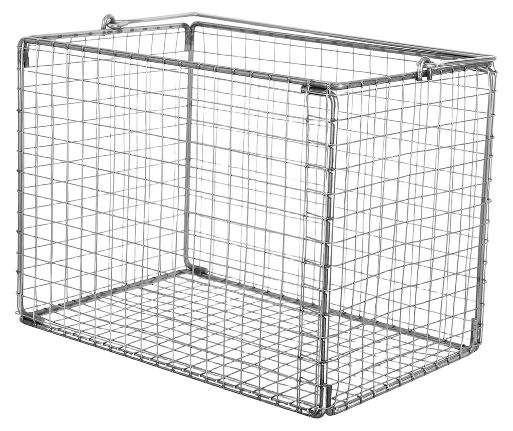 Edelstahlkorb mit Griff und Abtropffunktion für Metallteile