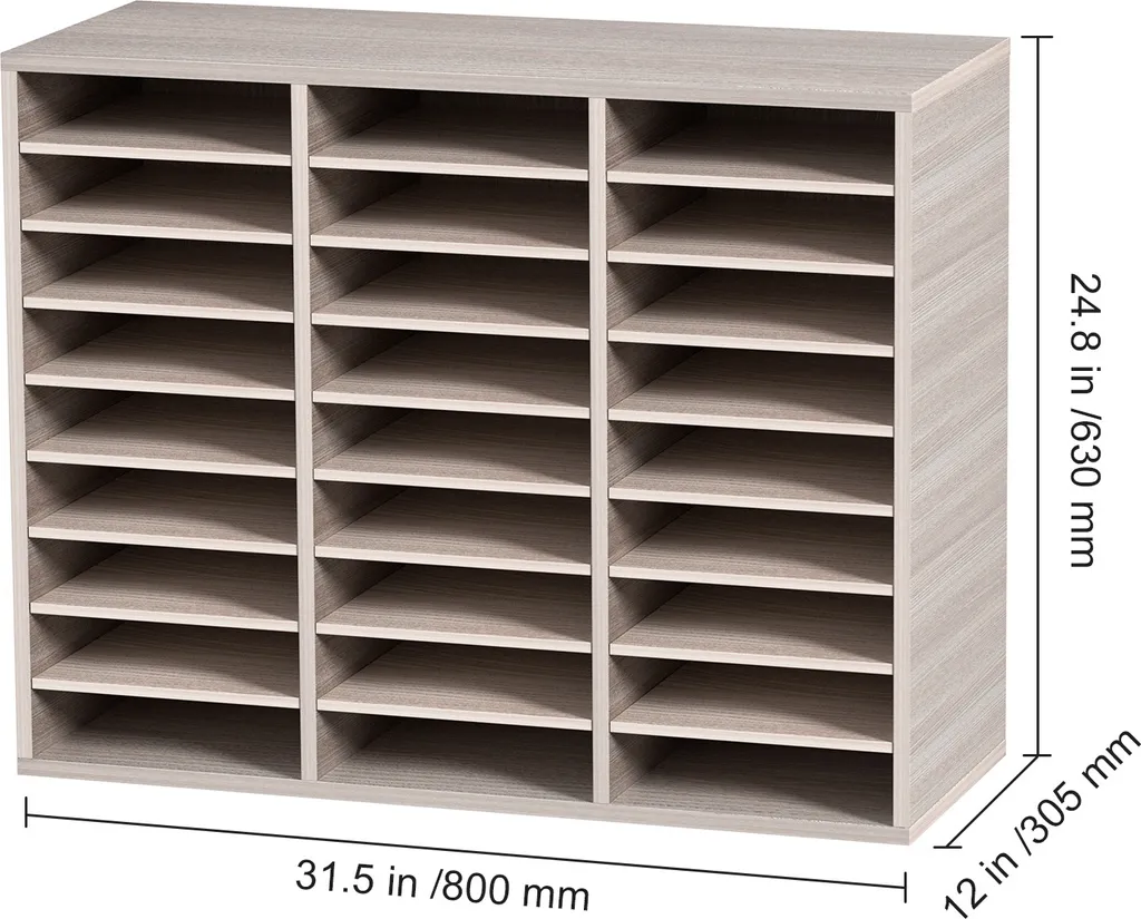 Rangement de Bureau pour Magazines et Documents A4 à 27 Compartiments - 8