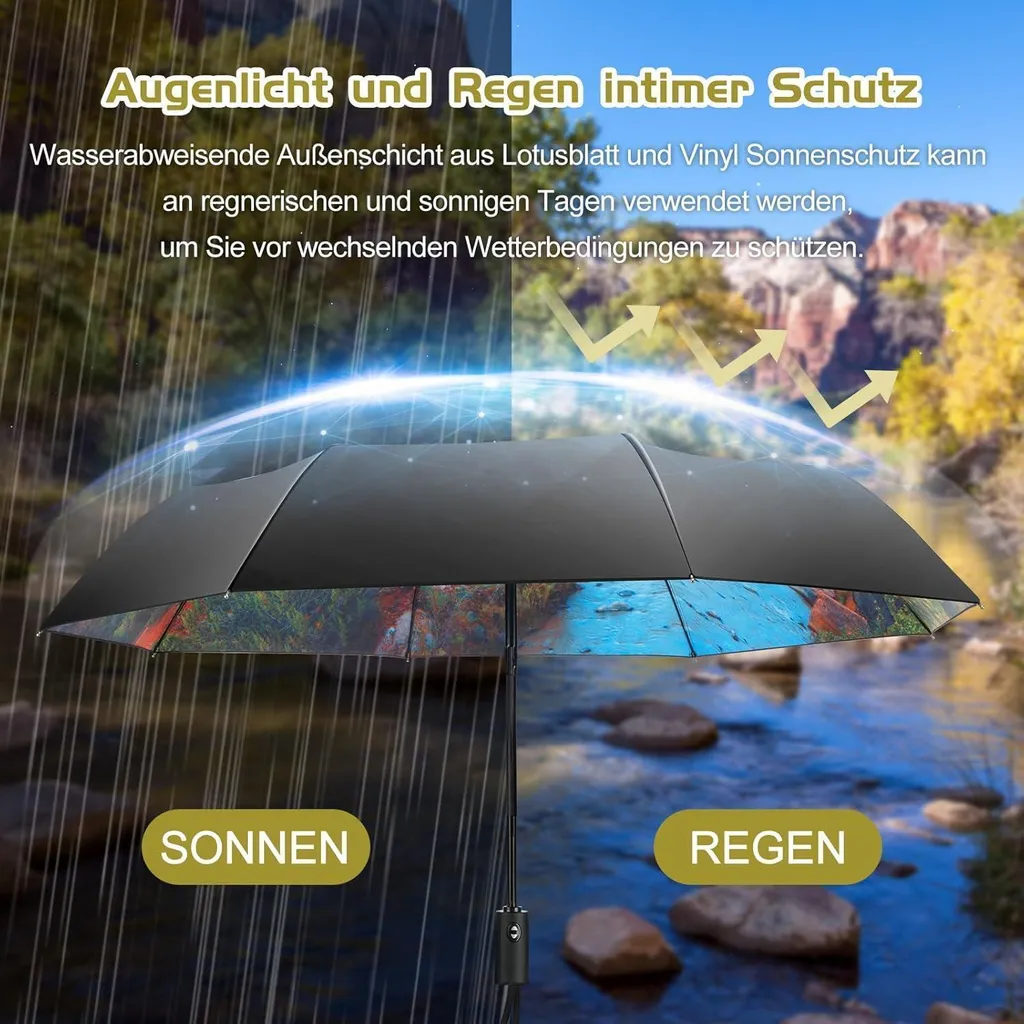 Parapluie robuste automatique compact : ne craignez plus vent et UV - 5