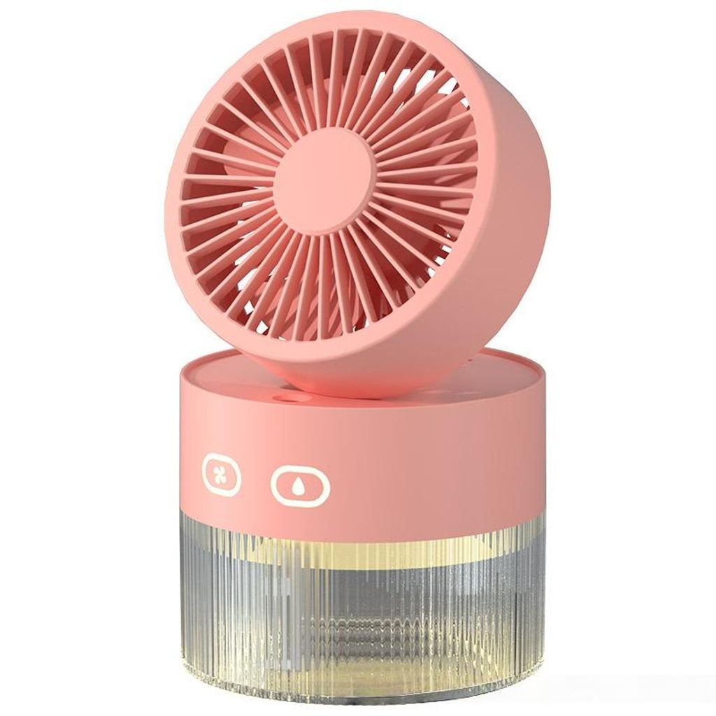 3-in-1 Sprühventilator Tisch, mit Sprühnebel, Nebel Licht, Produktbild 