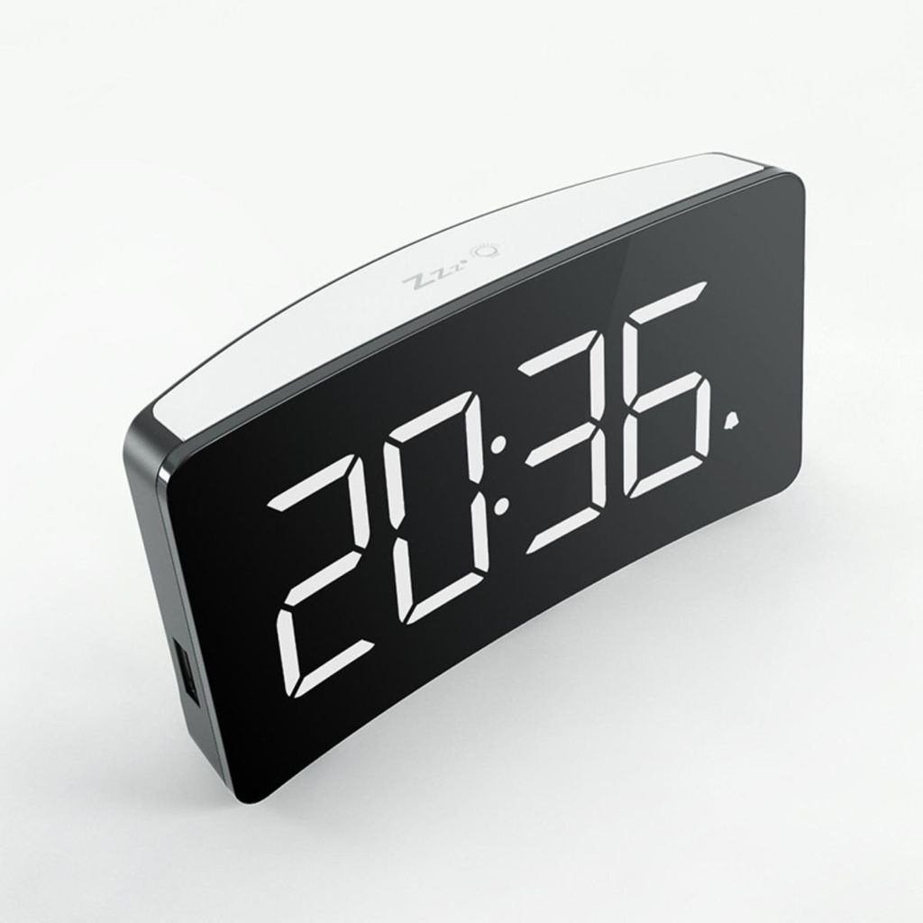 INF USB-Nachtlichtwecker dimmbar RGB Dualalarm ABS 15x8x4.25cm Bett
