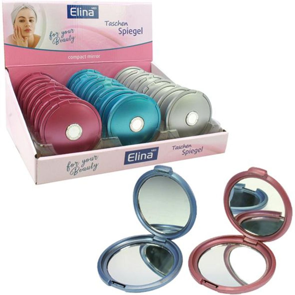 ELINA Spiegel f.Tasche 7,5cm klappbar rund 3 Fb. sort. Produktbild 