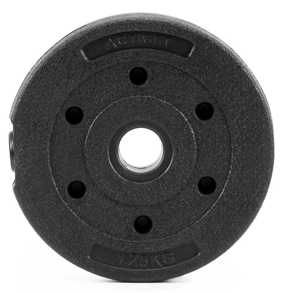 Halterschijf | 1 x 1,25 kg | Kunststof | Zwart | 29 MM Productafbeelding 