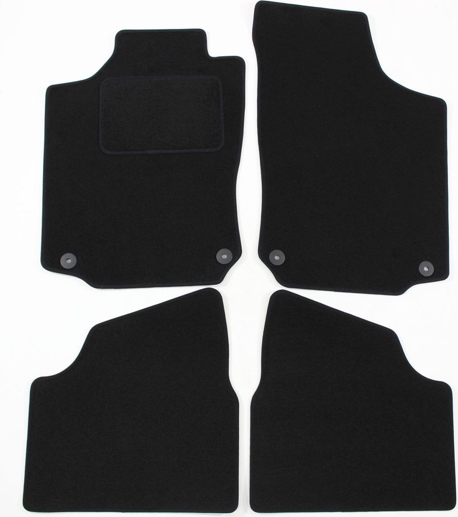 J&J AUTOMOTIVE | Velours Fußmatten Autotepiche Passend Für Opel Corsa C 2000-2008 4tlg, Genaue Passform, rutschfeste Untregrund, Verstärkt Im Pe...