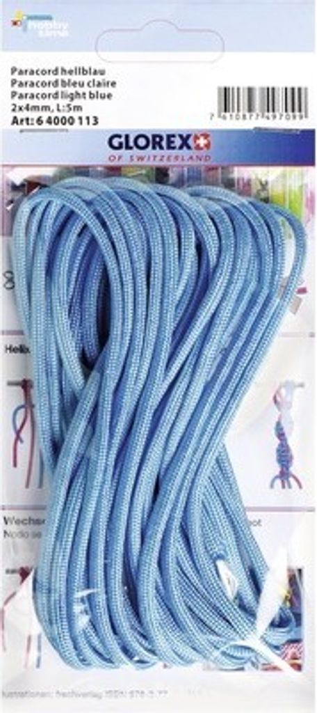 Paracord hellblau 2x4 mm 5 m