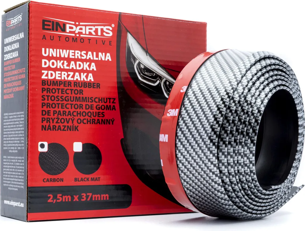 CARBON 25M Éclats de pare-chocs universels protection carrosserie noir